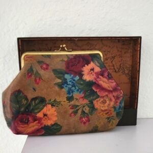 Patricia Nash Women's Savena Leather Vintage Victorian Garden Floral Wristlet.